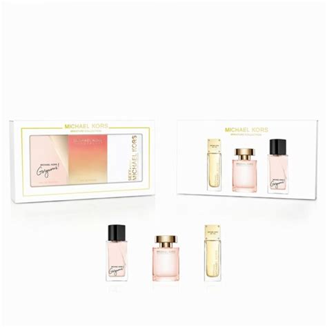 michael kors perfume set with free bag|Michael Kors miniature perfume set.